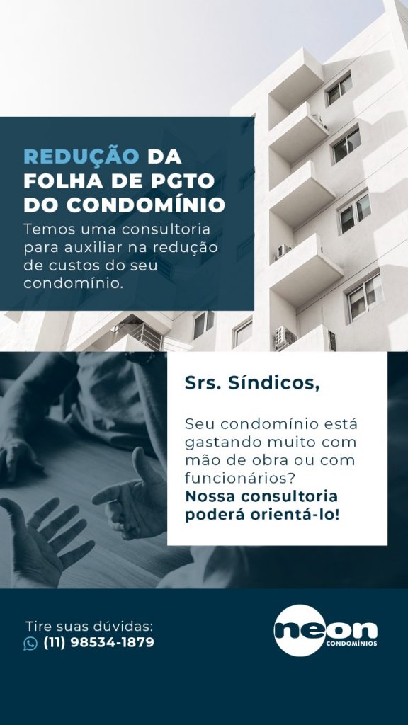 REDUÇÃO FOLHA DE PAGAMENTO DO CONDOMÍNIO